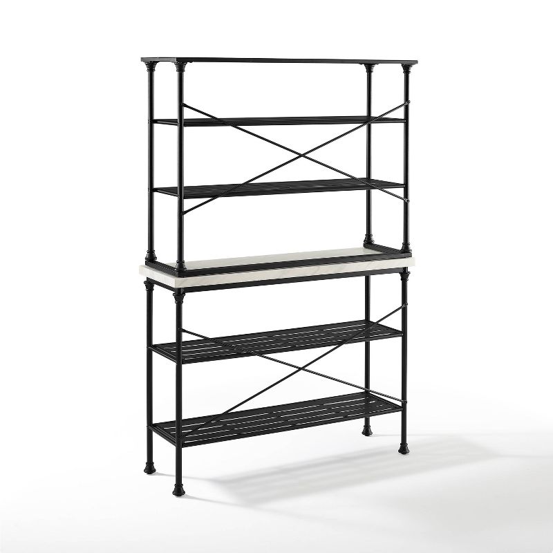 Madeleine Baker&#39;s Rack Console and Hutch Matte Black - Crosley, 3 of 13