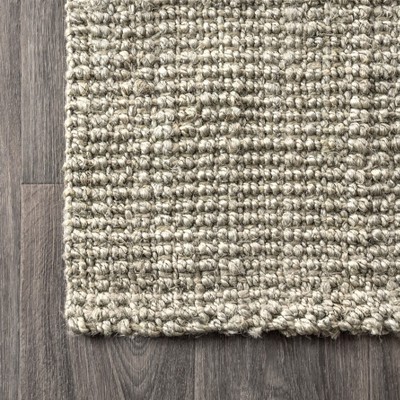 Gray 8' x 10' Handwoven Chunky Jute Area Rug