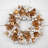 Northlight Glittered Wood Petals and Apples Christmas Wreath - 13.5" - Unlit - 2 of 4