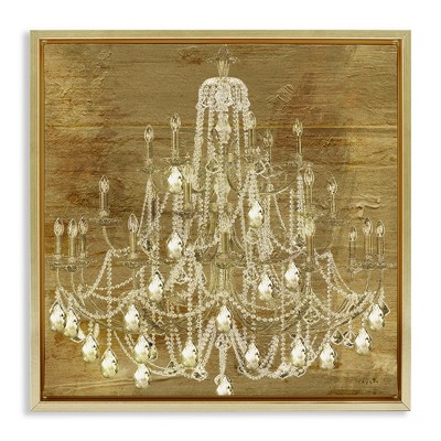 Stupell Industries Vintage Glam Crystal Chandelier, 18" x 18"