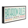 Stupell Industries Bathroom Rules with Teal Text, 30" x 13" - 3 of 4