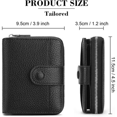 Clotth Women's RFID Blocking PU Leather Wallet - Large Capacity Bifold Wallet with Zipper Pocket,Compact Lightweight for Travel & Daily Use - image 3