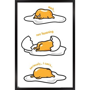 Trends International Gudetama - Not Listening Framed Wall Poster Prints - 1 of 4