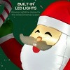 INFURNIC Party Decorations and Accessories 8ft Inflatable Santa Claus with Candy Cane for Christmas Display, Multicolored, 55"*33.5"*98.5" - 4 of 4