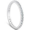 Pompeii3 1/2ct Lab Created Diamond Wedding Ring Womens Eternity Band 10k White Gold - 2 of 4