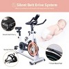 SEVOBAL Home Gyms Indoor Cycling Bike with LCD Monitor Adjustable Seat and Magnetic Resistance for Cardio Fitness, White, 41.14"*8.66"*32.01" - 2 of 4