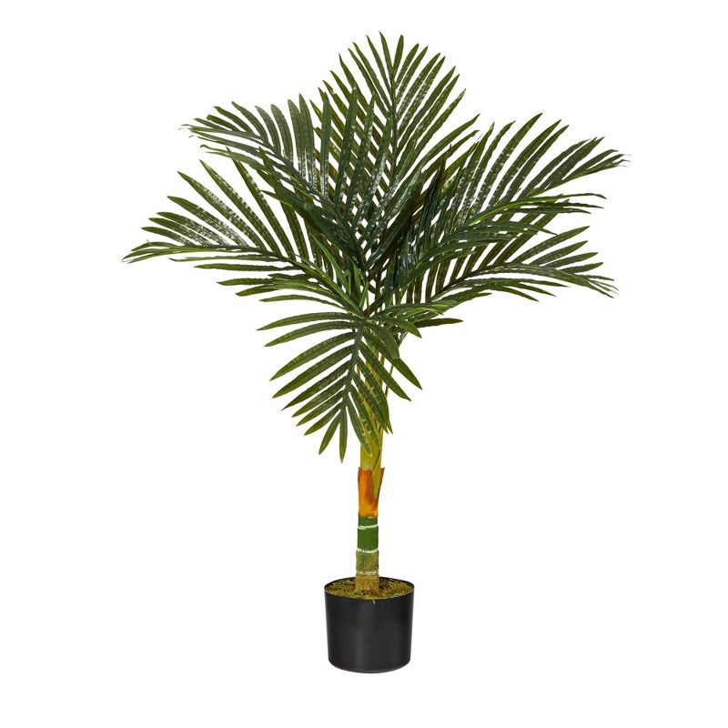 Nearly Natural 3’ Single Stalk Golden Cane Artificial Palm Tree, 1 of 2