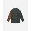 Deux par Deux Boy Long Sleeve Flannel Shirt Yellow and Green Plaid - 3 of 4