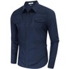 Men's Cowboy Shirt Western Floral Embroidered Casual Button Down Long Sleeve Shirts with Pockets - 3 of 4