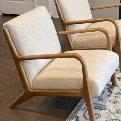 Esters Wood Armchair Light Beige - Thresholdâ¢ : Target