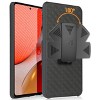 Nakedcellphone Case with Stand and Belt Clip Holster for Samsung Galaxy A72 - Black - 3 of 4