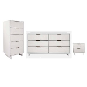 Manhattan Comfort 3pc Granville Chest with Double Dresser and Nightstand Bedroom Set - 1 of 4