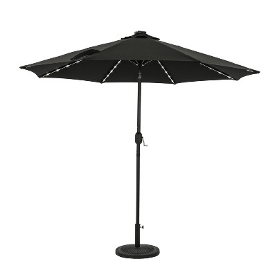 9' Mirage II Fiesta Market Patio Umbrella with Solar LED Tube Lights - Island Umbrella