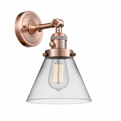 Cone - 1 Light Wall Sconce In Industrial Style-10 Inches Tall and 8 Inches Wide