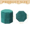 Unique Bargains Velvet Octagon Wedding Proposal Engagement 2 Slot Jewelry Storage Ring Box - 2 of 4
