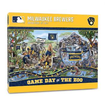 MLB Milwaukee Brewers Game Day at the Zoo Jigsaw Puzzle - 500pc