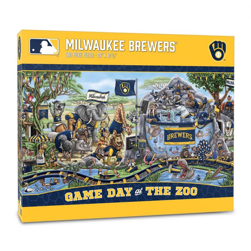 MLB Milwaukee Brewers Game Day at the Zoo Jigsaw Puzzle - 500pc, 1 of 4