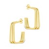 SHINE by Sterling Forever Square Prong Davina Hoop - 3 of 3