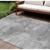 Gray Silver And Charcoal Nautical Washable Indoor Outdoor Area Rug - 2 of 4