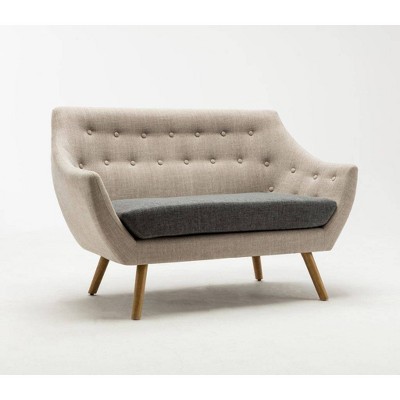 Boraam Kara 2 Seater Loveseat Gray/Beige