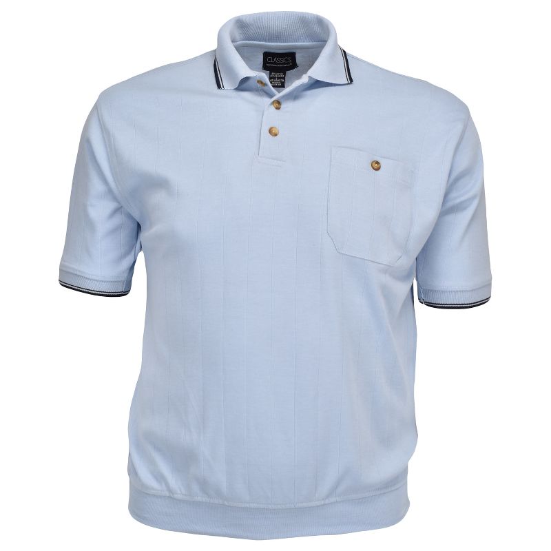 Falcon Bay Men's Short Sleeve Banded Bottom Sport Shirt | Light Blue, 1 of 4