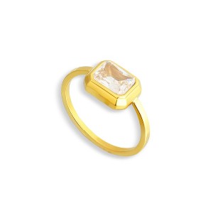 EVRY JEWELS WATERPROOF Gold or Silver Plated Diana Ring - 1 of 3