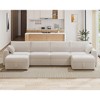 Vipbear Beige Extra Large Modular Sectional Sofa,Comfy Corduroy Modern Oversized 4-Seat Sectional Couch with Deep Seat,Tool-Free Assembly - 2 of 4