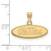 Black Bow Jewelry 14k Yellow Gold Plated Sterling Silver Mississippi Rebels NCAA Small Pendant - 2 of 3