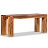 vidaXL Bench Solid Sheesham Wood 43.3 inches x13.8 inches x17.7 inches - 3 of 4