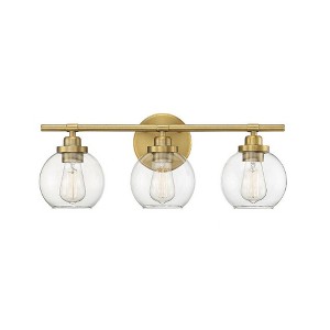 Savoy House Carson 3 - Light Vanity in  Warm Brass - 1 of 4