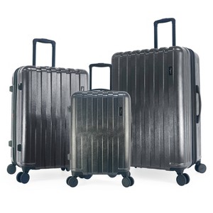 Olympia USA Checked Sidewinder 3-piece Expandable Hardside Spinner Luggage Set - 1 of 4