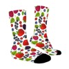 Fresh Berries Women Printed Crew Socks Funny Funky Socks Soft Polyester Novelty Gifts for Artists Men - 3 of 4