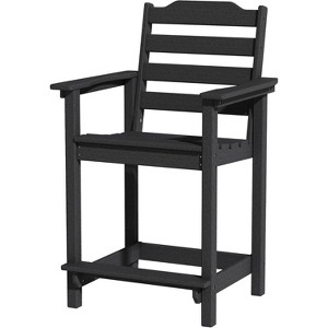 MaseiKar Tall Adirondack Chair, 24 inches HDPE Bar Height Outdoor Chair, All Weather Resistant Adirondack Bar Stools for Balcony, Porch Kitchen - 1 of 4