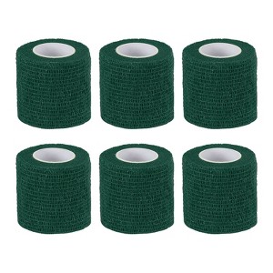 Unique Bargains Self-Adhesive Elastic Breathable Bandage Athletic Tapes 6 Rolls 1" x 177" - 1 of 4