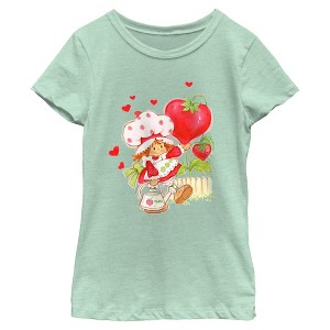 Girl's Strawberry Shortcake Berries and Hearts T-Shirt - 1 of 4