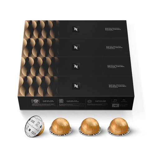 Nespresso Vertuo Golden Caramel Flavored Coffee Capsules Medium Roast 40ct