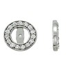 Pompeii3 1/2ct Halo Round Diamond Studs Earring Jackets 14K White Gold (3.5-4mm) - 2 of 4