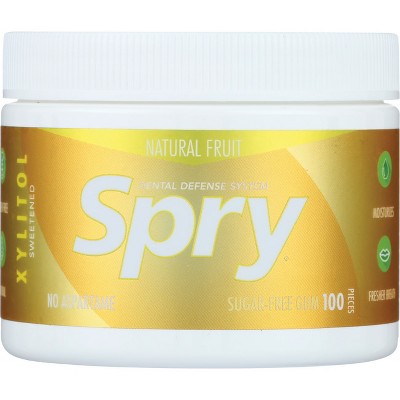 Xlear Spry Sugar Free Gum - Natural Fruit.