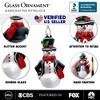 Dapper Gentleman Snowman Glass Christmas Ornament, Refined Handblown Holiday Tree Decor| OrnamentallyYou - 2 of 4