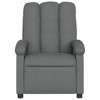 vidaXL Adjustable Dark Gray Fabric Massage Recliner - Comfort Manual Reclining Armchair With Vibration Massage, Side Pocket & Sturdy Frame - 4 of 4