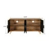Lyngins Vintage Storage Cabinet with Carved Doors & Adjustable Shelves, Easy-Clean Surface, Versatile TV Cabinet, Sideboard & Accent Cabinet - 2 of 4