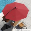 Tangkula 10 FT Patio Offset Umbrella w/ X-shaped Base Infinite Tile & 360° Rotation - 2 of 4