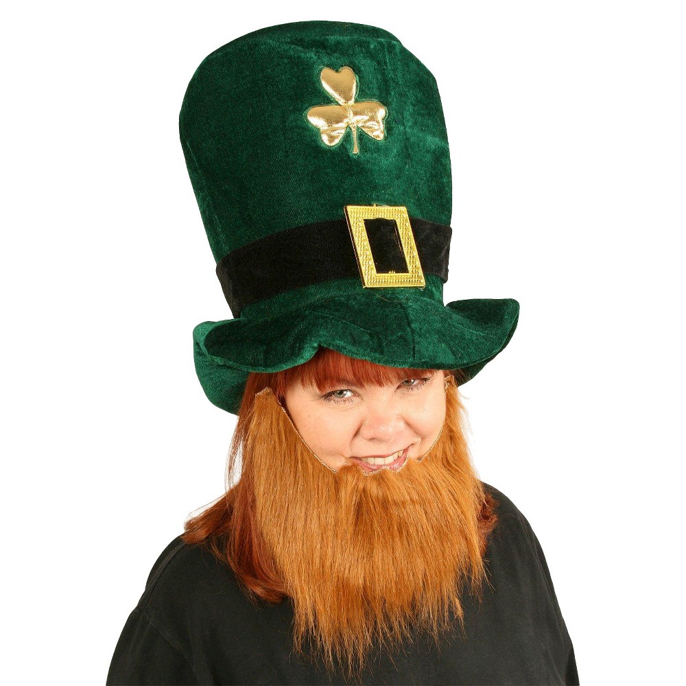 UPC 034689307068 product image for St. Patrick's Day Plush Leprechaun Hat with Beard, Size: One Size | upcitemdb.com