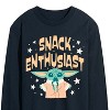Men's - Star Wars - The Mandalorian Snack Enthusiast Grogu Long Sleeve Graphic T-Shirt - 2 of 4