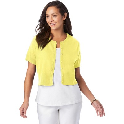 Jessica London Women's Plus Size Jewel-Neck Shrug