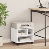 Aghana Digitals Mobile Printer Stand with Lockable Wheels, White Engineered Wood, 16.1"x12.6"x13.6" - 3 of 4