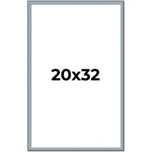 PosterPalooza | Textured Blue Picture Frame - UV Acrylic, Foam Board Backing, Hanging Hardware - 1 of 4