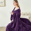 Itopfox Fleece Blanket Purple Throw Blanket for Couch & Bed, Luxury Plush Cozy Fuzzy Blanket, Super Soft Warm Lightweight Throw for Travel Camping - 4 of 4