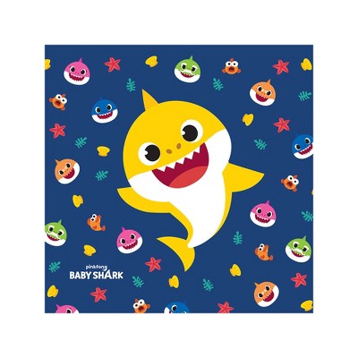 Birthday Express Baby Shark Beverage Napkins - 16 Pack