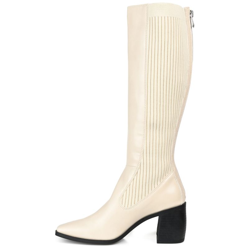 Journee Collection Womens Winny Tru Comfort Foam Stacked Heel Knee High Boots, 3 of 11